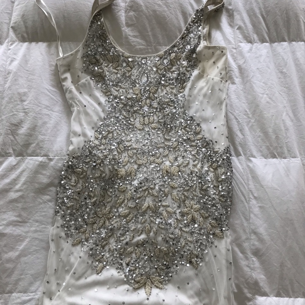 Embellished white dress